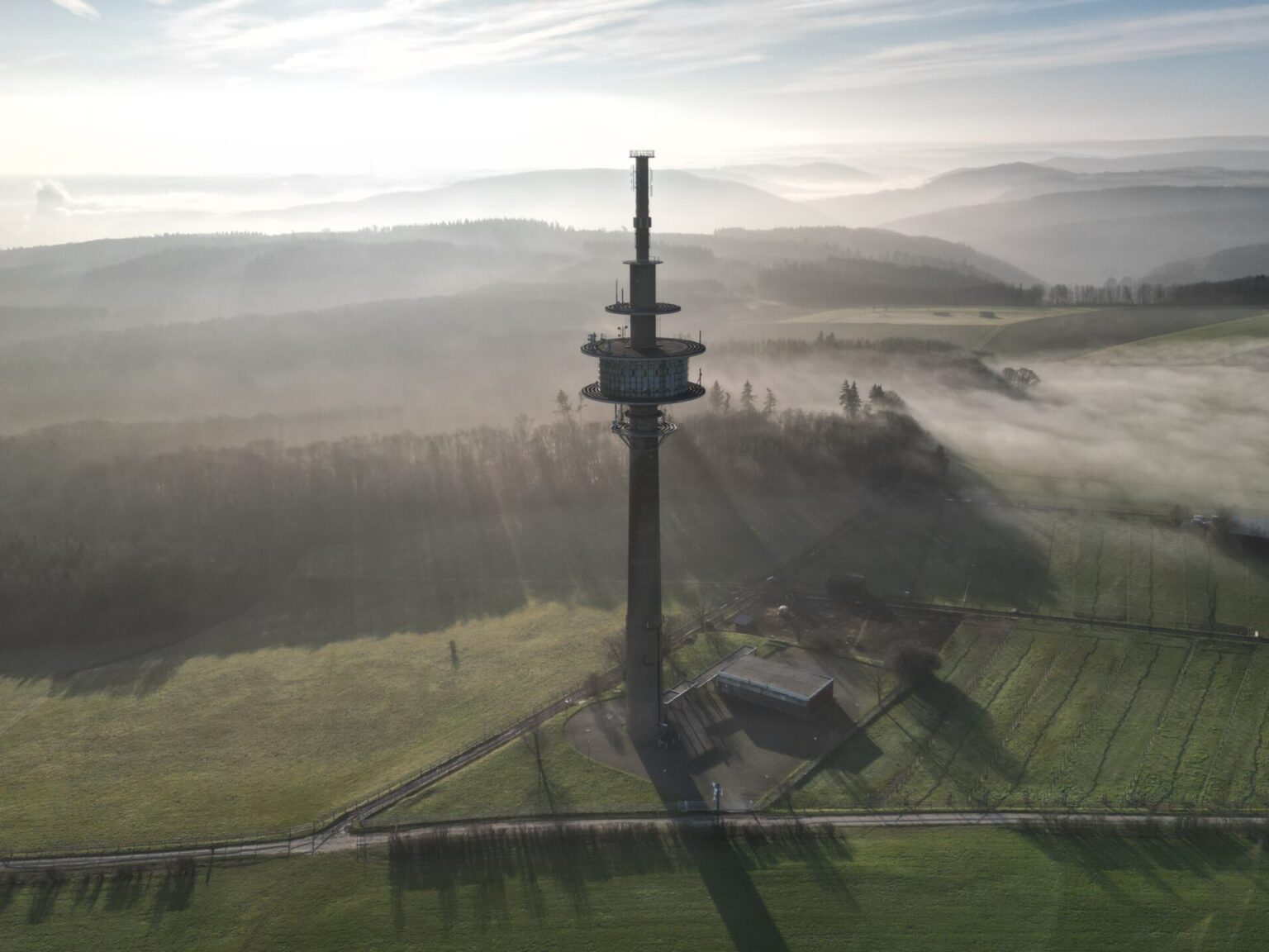 Fernsehturm Großhau Luftaufnahme